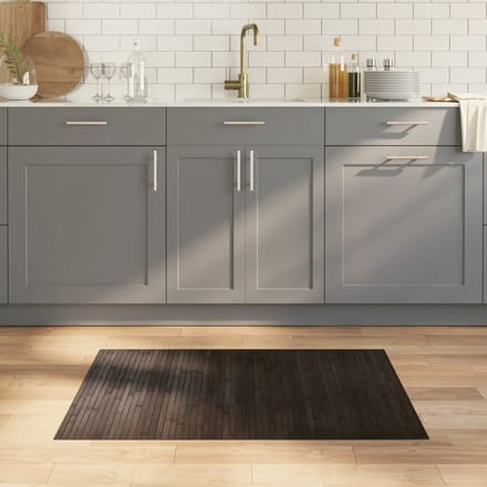 vidaXL - Vloerkleed - rechthoekig - 70x100 - cm - bamboe - donkerbruin