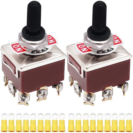 Dailygoody - Rocker Switch Heavy Duty 3Pdt 9 Terminal On/Off/On - 2