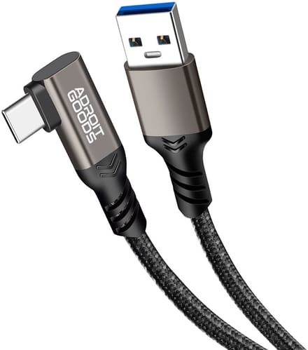 AdroitGoods VR Link Kabel 0.5m – 10Gbps USB-A naar USB-C voor Oculus Quest - USB 3.2