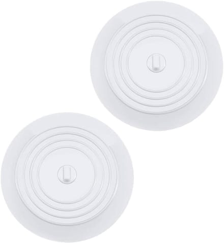 Silicone Bad Stopper - Afvoerplug Bad - Water Dicht Houden - Flexibele Zuignap Vorm - 15 cm Diameter - Wit