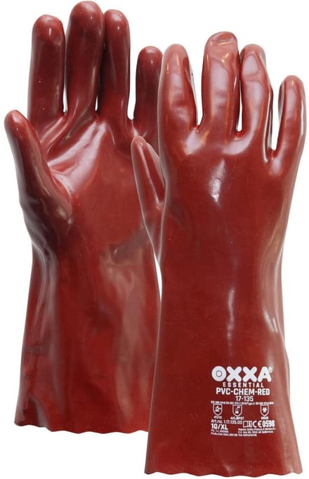 OXXA PVC-Chem Red handschoen, 12 paar 35 cm
