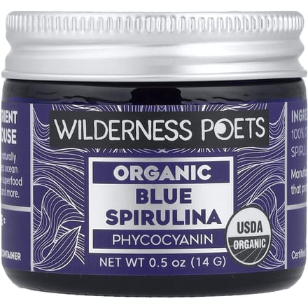 Wilderness Poets, Biologische Blauwe Spirulina Fycocyanine, 14g (0,5 oz)