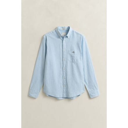 Gant Overhemd Cotton Linnen Button-Down Sky Blue / male