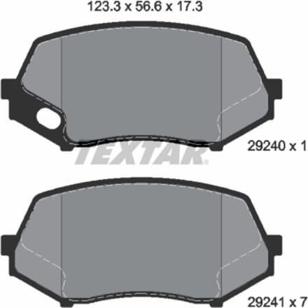 Remblokkenset, schijfrem TEXTAR 2924001