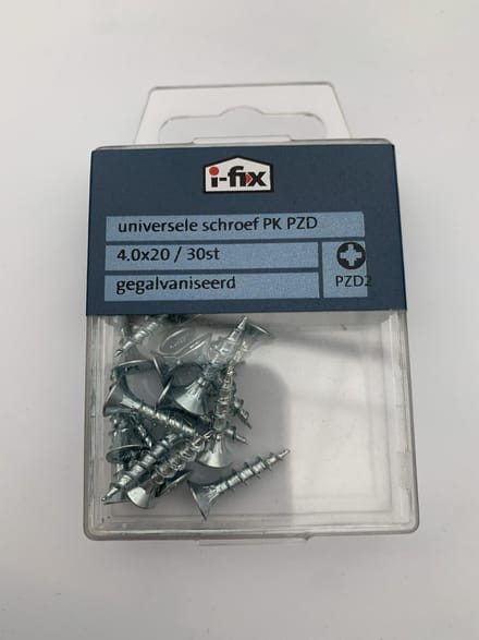 Universele schroef PK PZD 4x20mm 30 stuks gegalvaniseerd