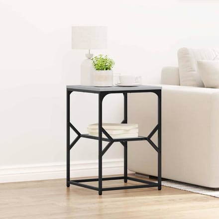 vidaXL - Bijzettafel - Grijs - Sonoma - 41 - x - 40 - x - 60 - cm