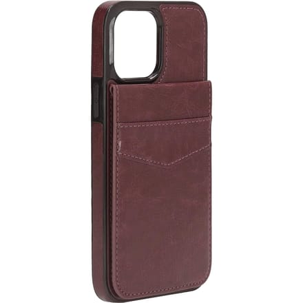 Étui Portefeuille Multifonctionnel pour Téléphone avec Fermoir Magnétique Support pour IPhone 13 Pro Marron marron