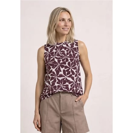 Top met ronde hals en zebraprint