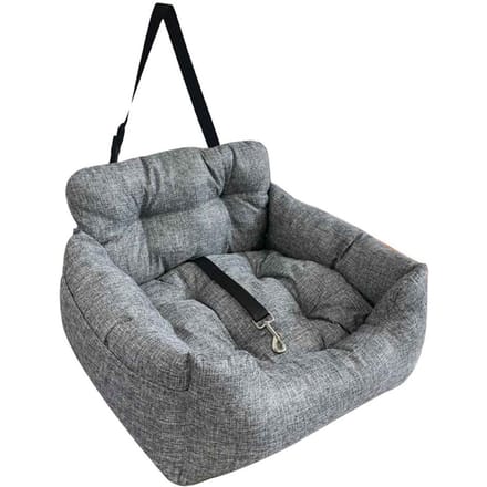 Autostoel voor honden met veiligheidsriem Autoverhogers voor kleine/middelgrote honden of katten Universeel Single Seat grijs