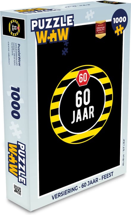 Puzzel Versiering - 60 Jaar - Feest - Legpuzzel - Puzzel 1000 stukjes volwassenen