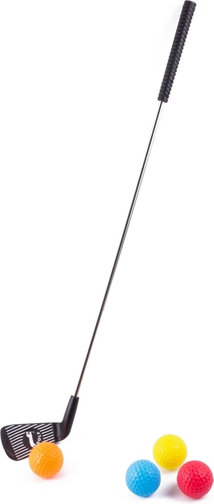 Benson Speelgoed golfset - chipper - 4 ballen - 68 cm - kleurrijk - binnen en buiten