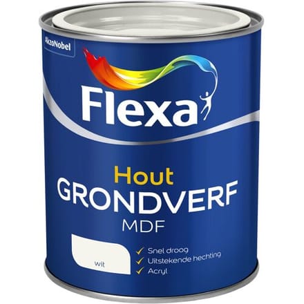 Flexa Grondverf - Mdf En Hout - Wit - 750ml