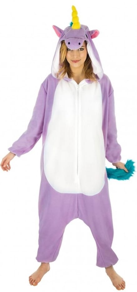 Paarse Unicorn Onesie 164cm