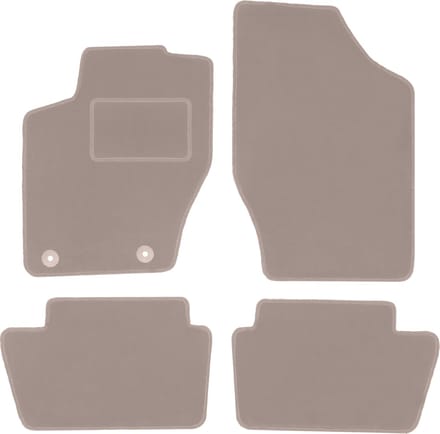Beige veloursmatten voor: Citroen C4 I coupé, hatchback (2004-2010)