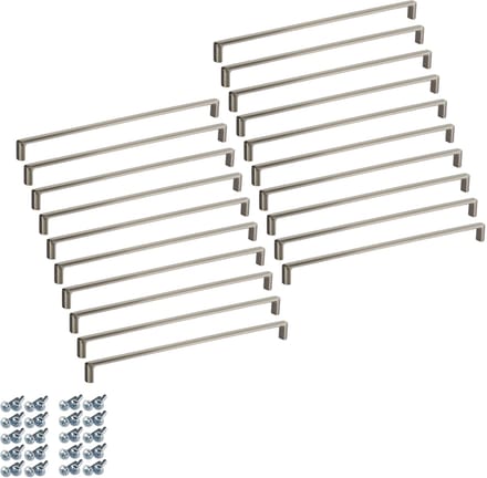 20 x Meubelgreep FACETTE BA 320 mm in roestvrijstalen look