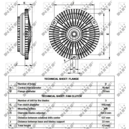 Koppeling, radiatorventilator NRF 49540