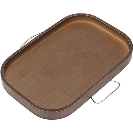 Bank Armleuning Dienblad Draagbaar Antislip Multifunctioneel Hout Sofa Clip-on Bijzettafel voor Drankjes Snacks brown