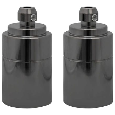 vidaXL Lamphouders 2 st glanzend zwart E27