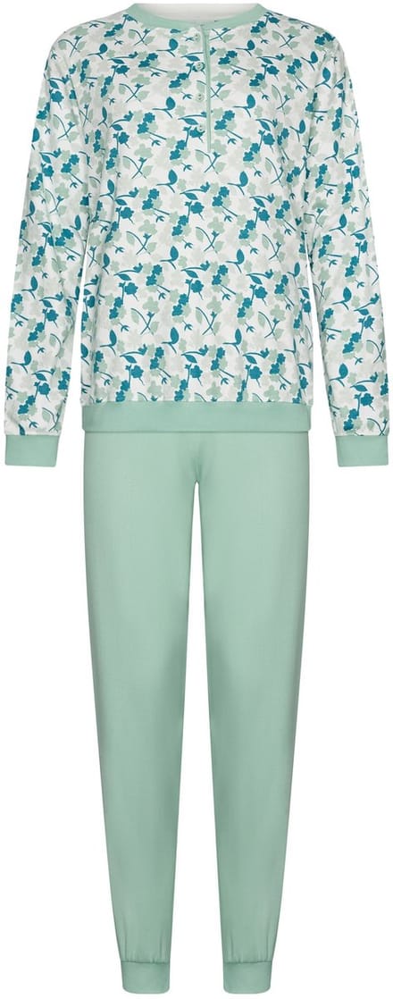 Pastunette - Sangria Nights - Pyjama - Katoen - Wit/Groen - Maat 52