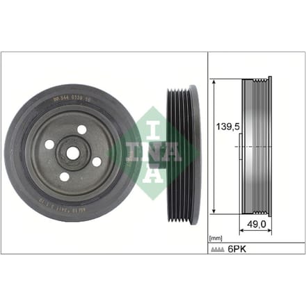 Schaeffler Ina Riemschijf, krukas INA 544 0139 10