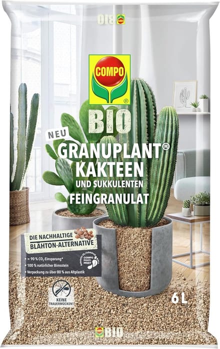 Cactus Grond - Cactus Aarde - Planten Verzorgen - CO2-Gereduceerd - 6 liter - Grijs Beige