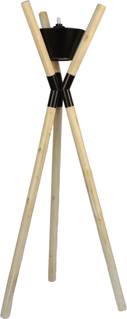 UNUS® Tuinfakkel en bloemenhanger van hout