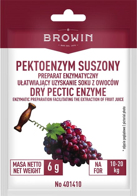 Browin - Enzympreparaat - 6 g - Voor Fruit - Gemakkelijk Sap Klareren