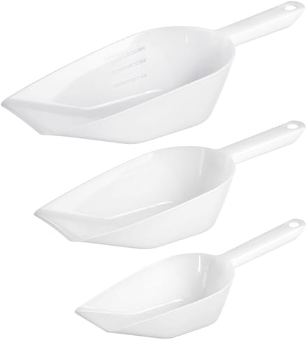 Westmark Bak-/Weeg-/Vulemmers, 3 stukken, vulvolume: 1x 450 ml, 800 ml en 1400 ml elk, plastic, Halvar, wit, 909922E6