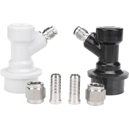 4 STUKS Schroefdraad Kogelvergrendeling Keg Fittingen Plastic Connector met Adapter Klem black