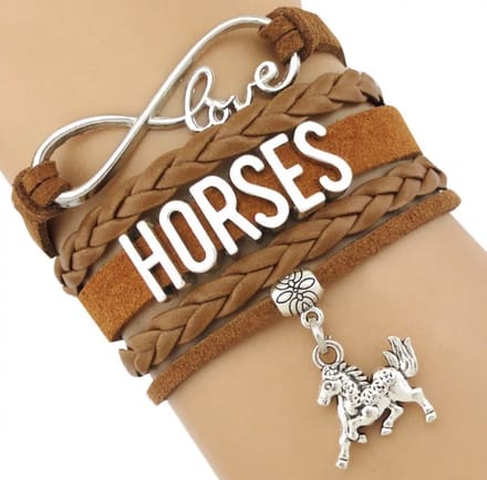 12Getit Armbandje met paarden (Horses) hangertje.