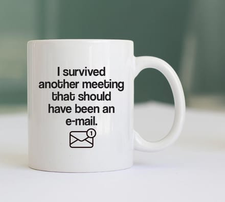 Mok met Tekst "Email..." - Grappige Mok - Morning Mok - Kantoor Accessoires - Mok met Tekst - Mok Cadeau