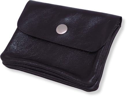 Bijoutheek Portemonnee Leer Italiaans Metallic Zwart