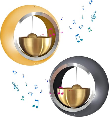 Deur Chime - Winkelbel - Entree Melder - Dubbele Bevestiging - 7x7x4 cm - Goud grijs