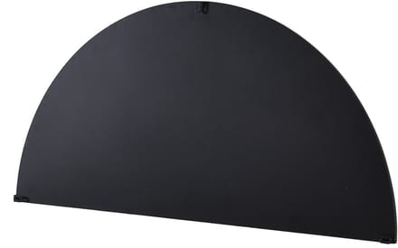 Vente-unique Set van 2 halfronde spiegels in metaal - B.50 x H.100 cm - Zwart - GAVRA