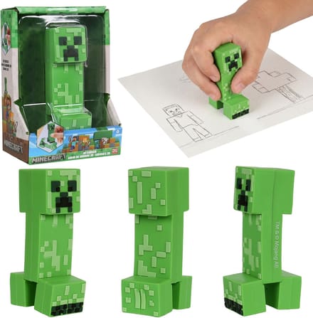 Minecraft Creeper Gum voor jongens, gummetje voor gamers, 3D 8 cm