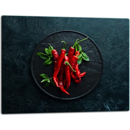 TMK ArtDeko - Snijplank - Beschermglas - Chilli Design