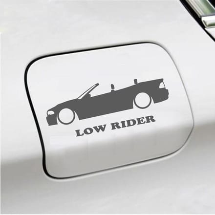 Bumpersticker - Low Rider - 7 X 18 - Antraciet