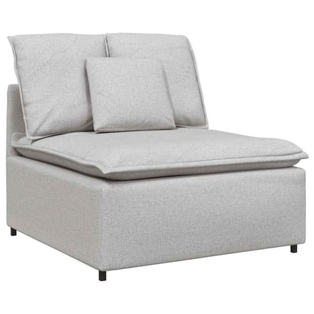 vidaXL - Modulaire - bank - middenmodule - met - kussens - 100 - cm - wolk - grijs