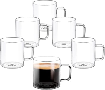 Wilmax England Borosilicaatglas mok 100 6 stuks WL-888602/A6