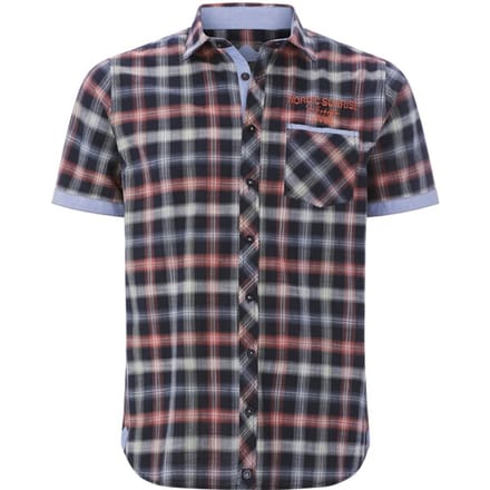 Jan Vanderstorm herren Overhemd Met Korte Mouwen - 51/52 - donkerblauw - Plus Size