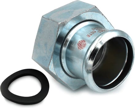 Steelpres C-staal M 22mm x 1inch persfitting wartelkoppeling binnendraad FxRp