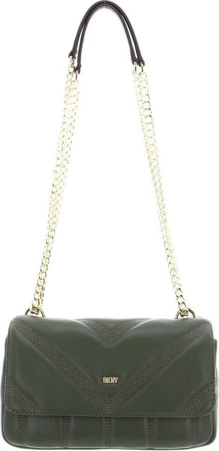 DKNY Schoudertas Becca Flap Shoulder Bag Army Green Olijfgroen