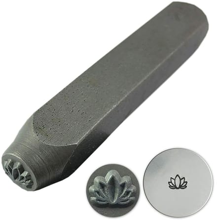 Metaal Stempel Tool - Bloem Stempel - Metaal Graveren - Gehard Staal - 6mm - Zilver