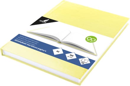 Kangaro dummyboek - A5 - pastel geel - 160 blanco pagina's - hard cover