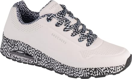 Skechers Uno - Stark Mini Drip 183518-WBK, Mannen, Wit, Sneakers, maat: 47,5