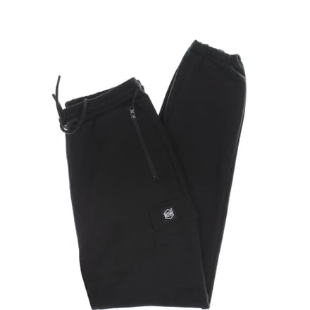 Lichtgewicht trainingsbroek voor heren, geweven vierkant label, cargo-joggingbroek, zwart