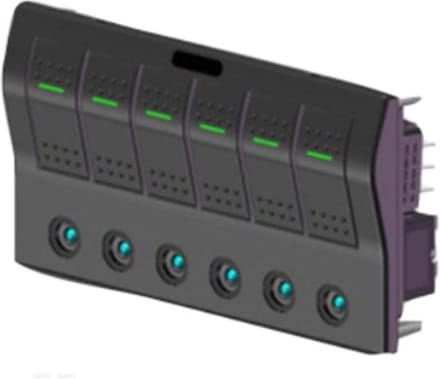 SCHAKELPANEEL 12 V - 6 SCHAKELAARS AUTO FUSE