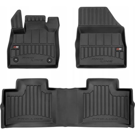 FROGUM – 3D Rubber Vloermatten voor RENAULT ESPACE V (2014-2022) – Set van 3 – TPE – Hoge rand 6 cm