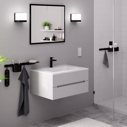 Hansgrohe Logis wastafelkraan - inbouw - voorsprong 20.6cm - eengreeps - mat zwart