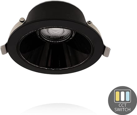 OutledTL | LED Downlight Kerber - TriColor - 7 Watt - Zaagmaat 75 - 90MM - Zwart